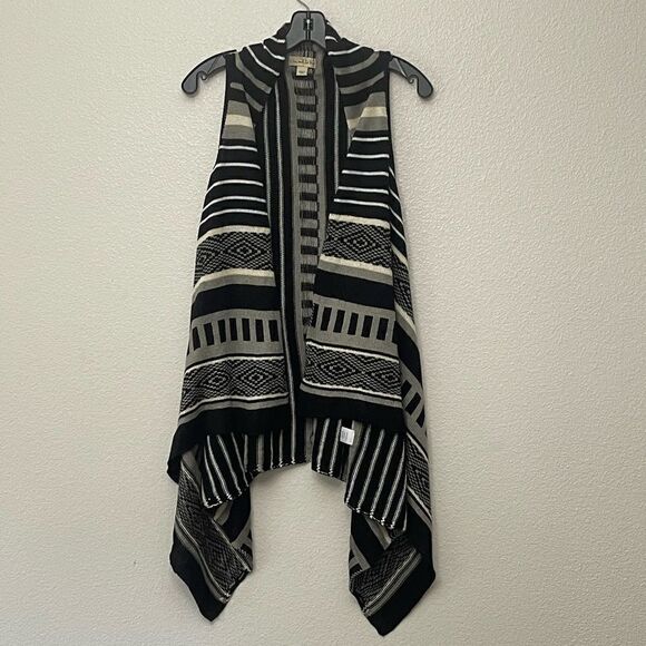 Live And Let Live Sleeveless Knit Open Front Cardigan Size Small - Picture 1 of 4